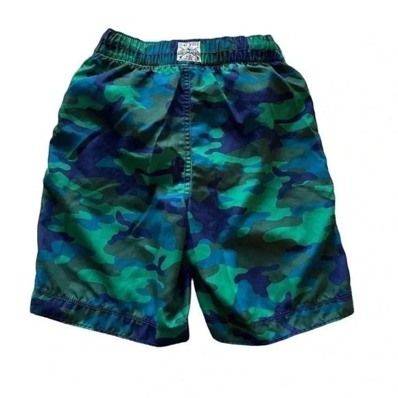 Gap Green Blue Camo Tropical Island  Short Board Pants SZ S (6/7) # 1204 - Picture 2 of 6